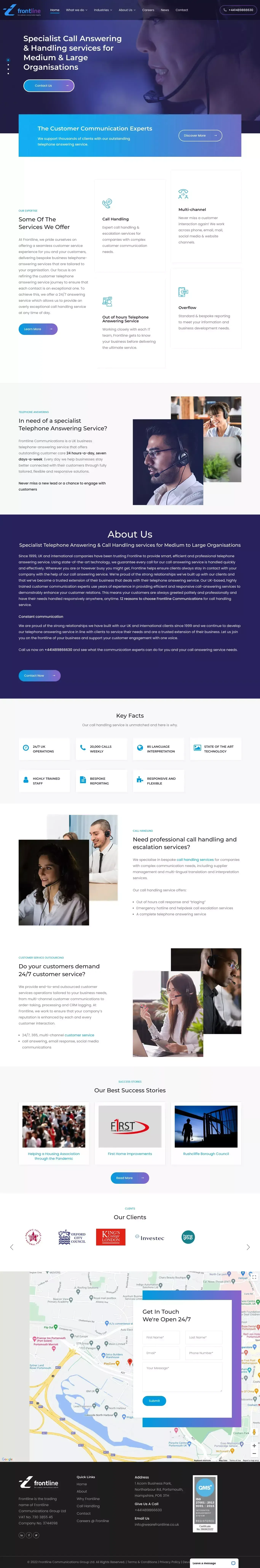 Telephone Answering Service UK - Call Handling Service - 24/7 Call Answering Service - FrontLine - Other design