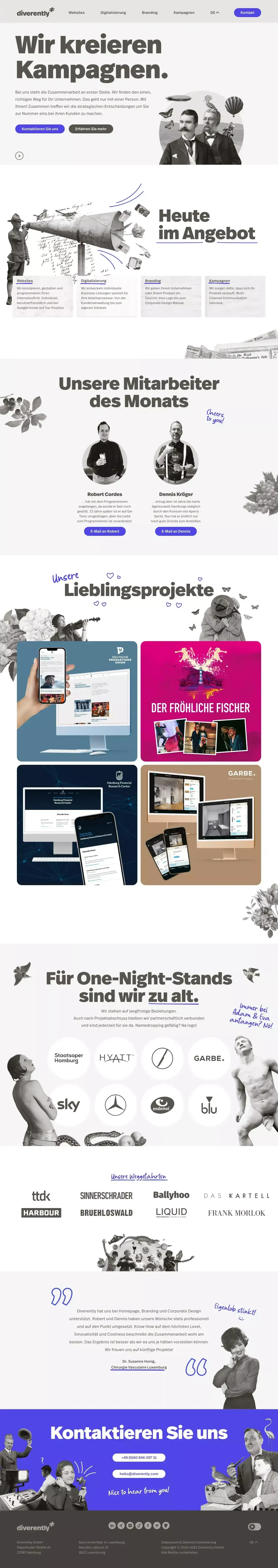 Diverently - Portfolio design