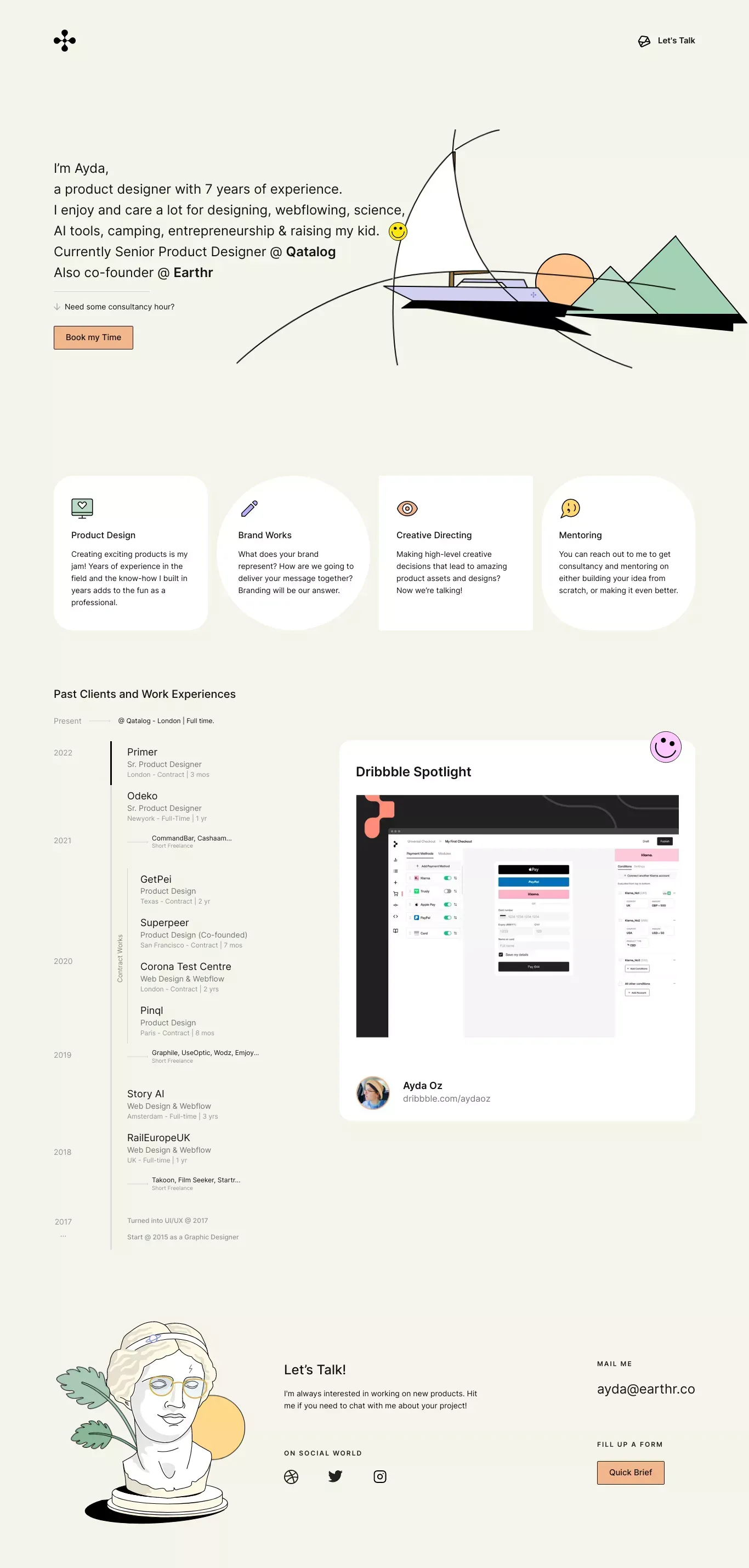 Ayda Oz - Product Designer - Portfolio design