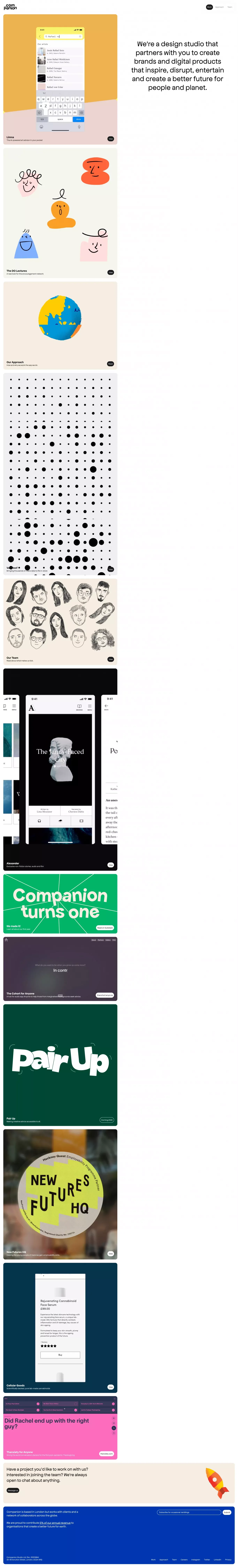 Product Design Studio | Companion - Portfolio design