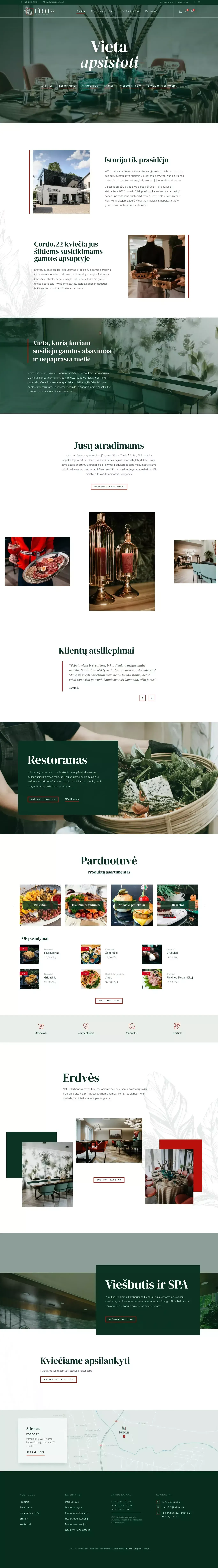 Cordo.22 — Vieta atvykti ir sugrįžti - Ecommerce design