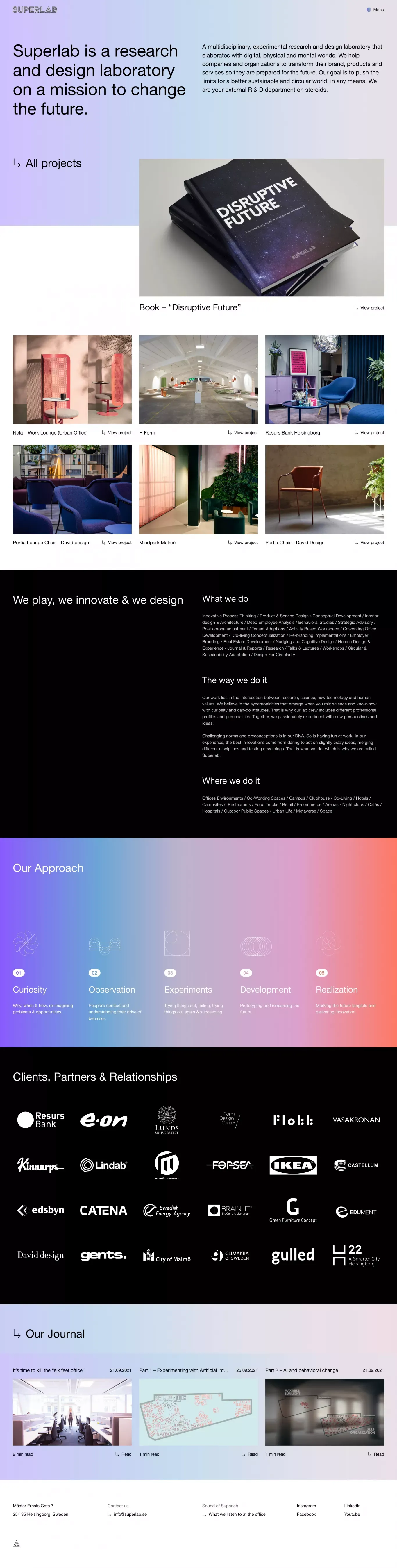 Superlab on a mission to change the future. - Portfolio design
