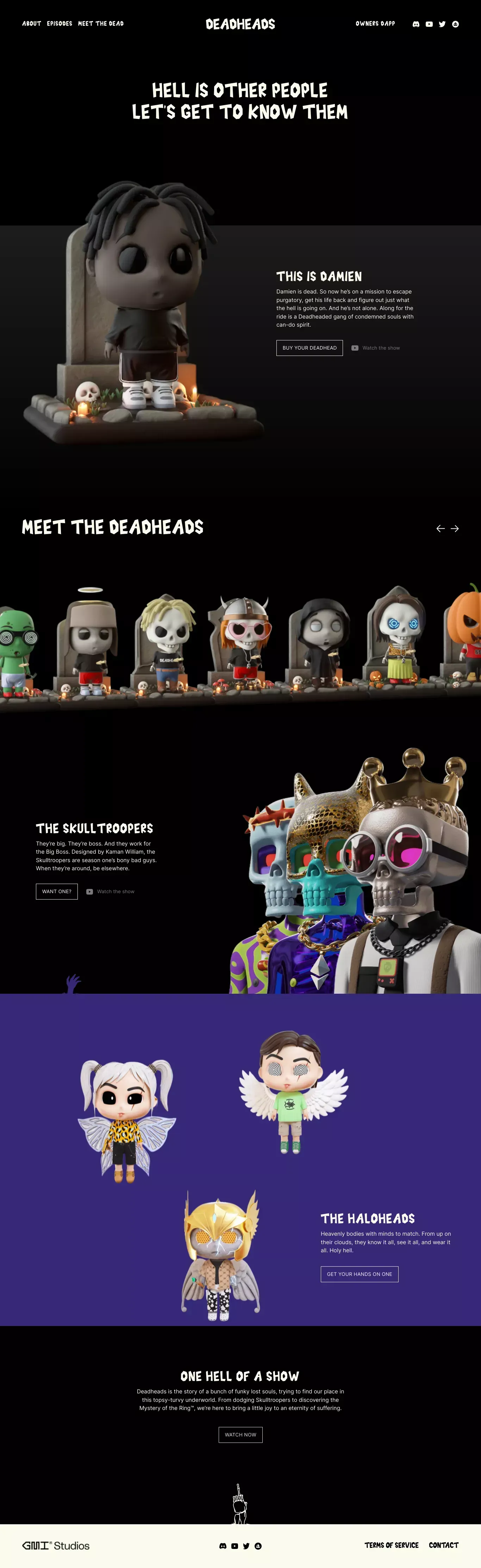 Meet The Dead | Deadheads - Landing design