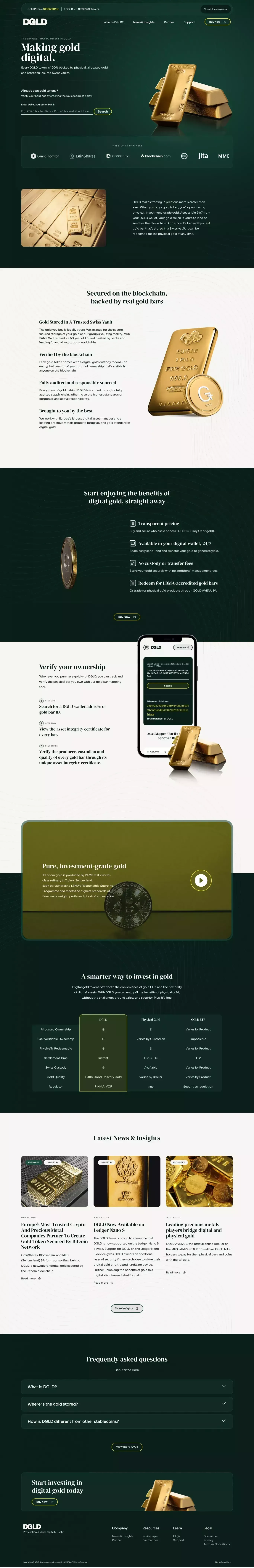 DGLD | Homepage - Landing design
