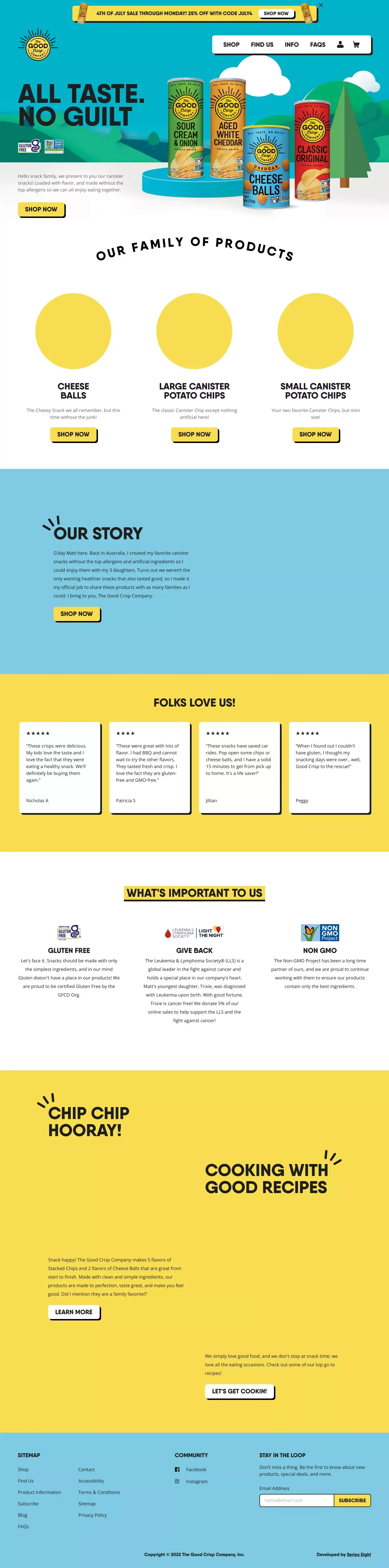 The Good Crisp Company - website design