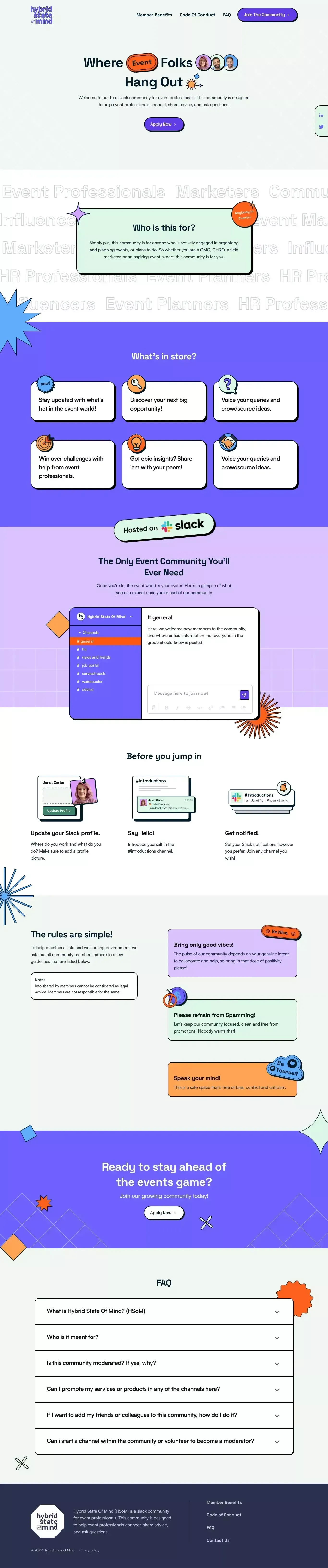 Join Zuddl's Slack Community Created To Help Event Professionals to stay updated - Landing design