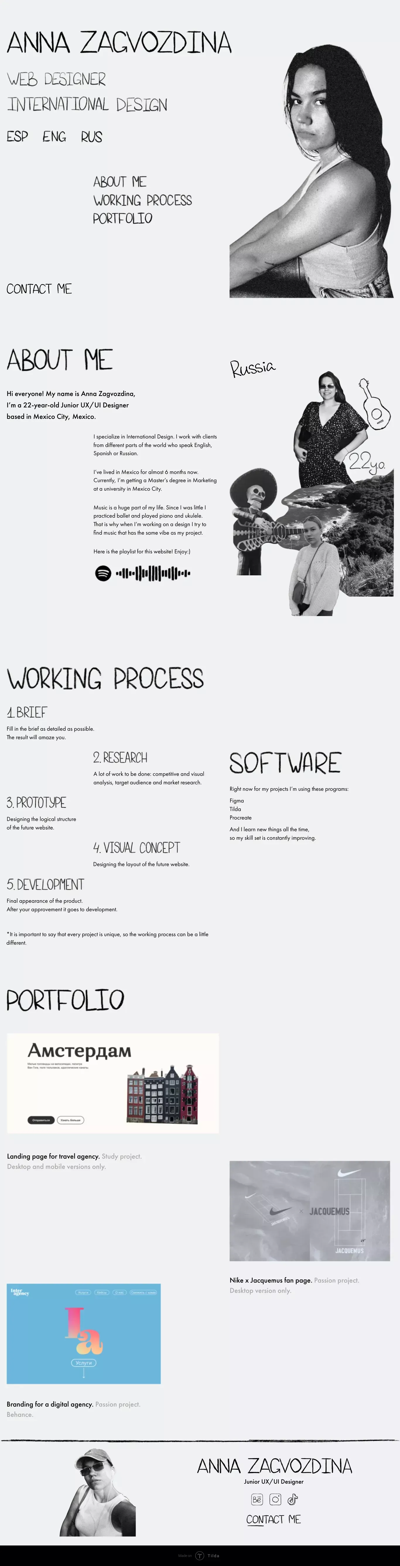 Anna Zagvozdina - Portfolio design