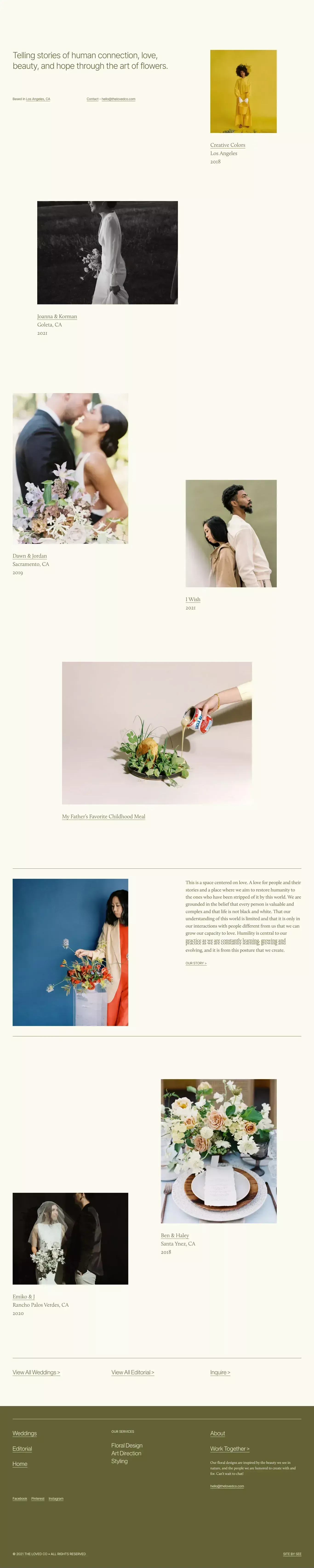 The Loved Co - Portfolio design