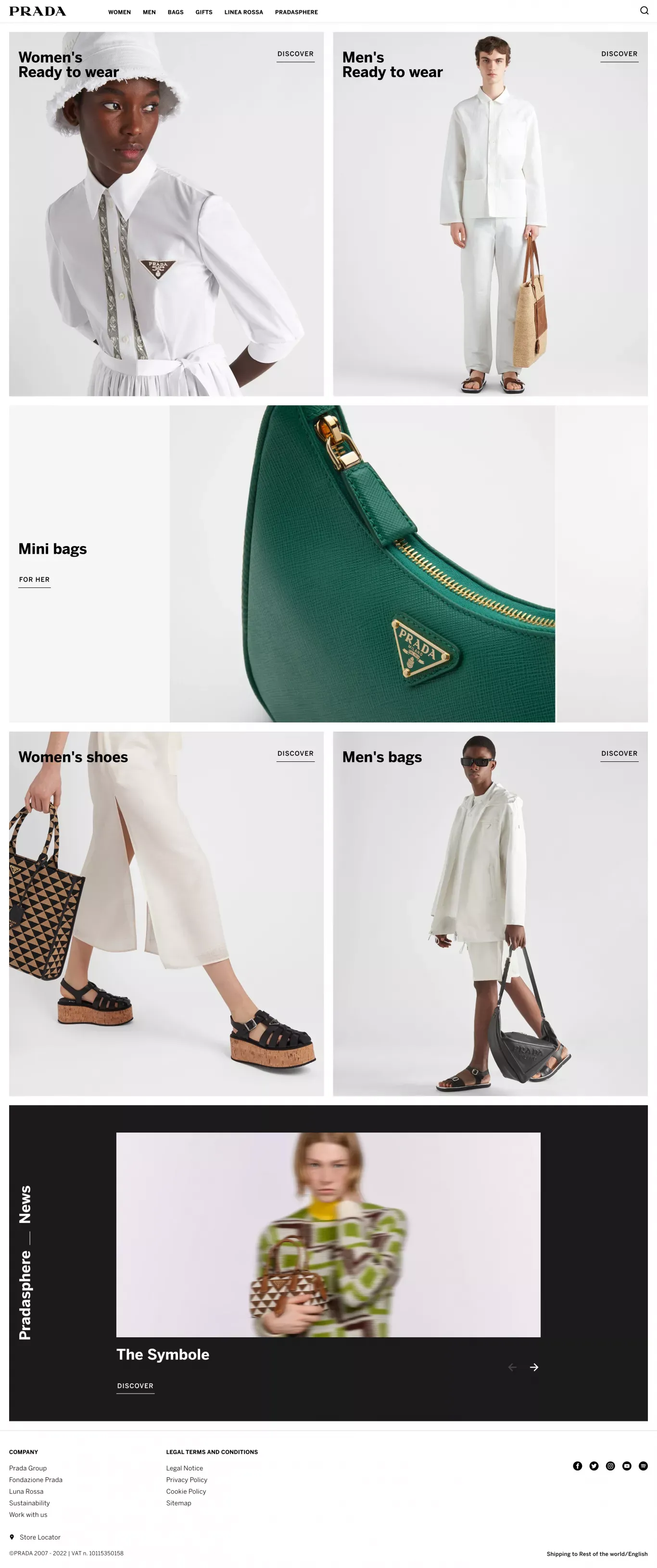 PRADA - Ecommerce design