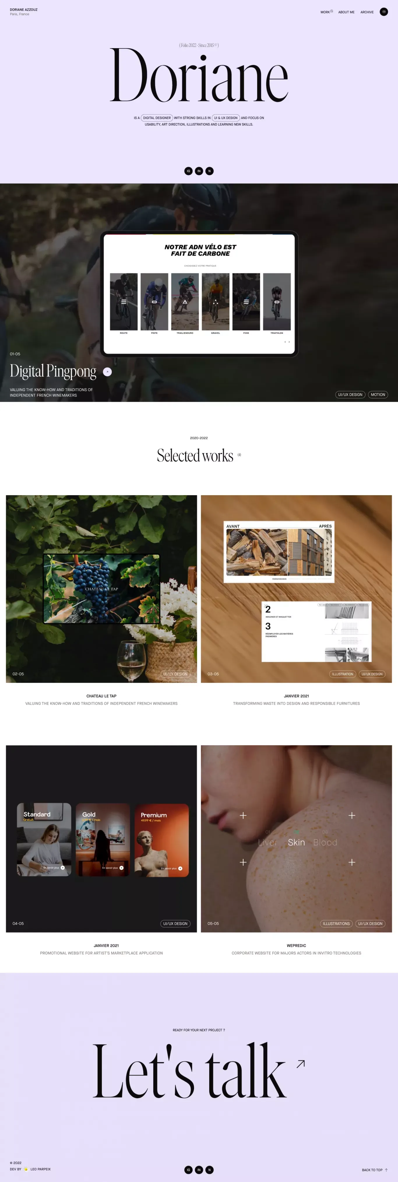 Doriane Azzouz — French Digital Designer - Portfolio design