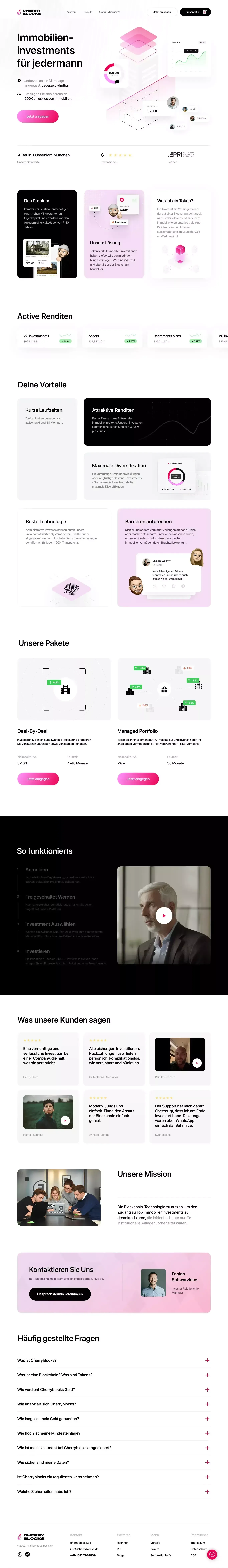 Сherryblocks - Landing design