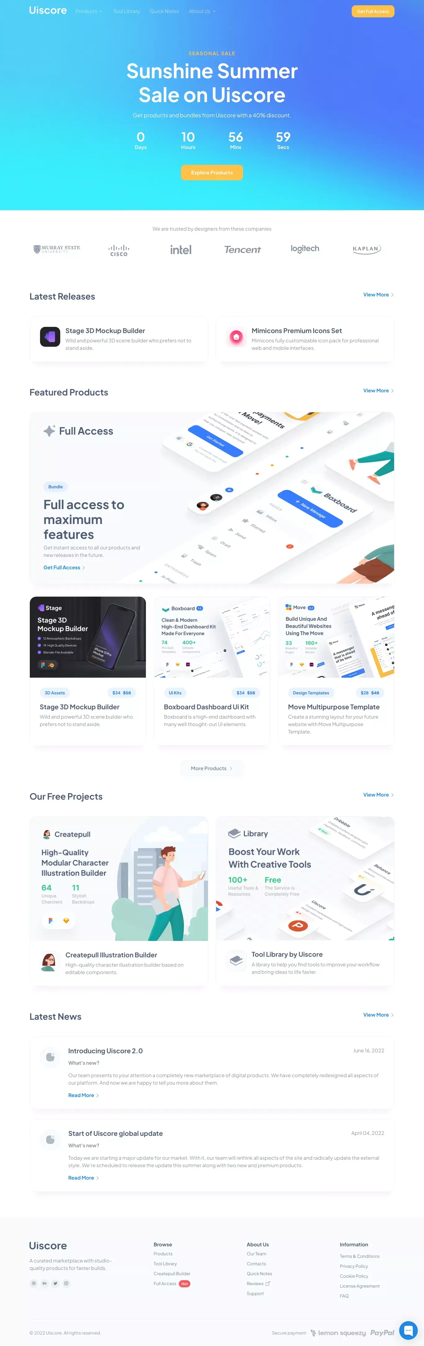 Uiscore: UI Kits, Design Templates, 3D & Vector Illustrations and More - Ecommerce design