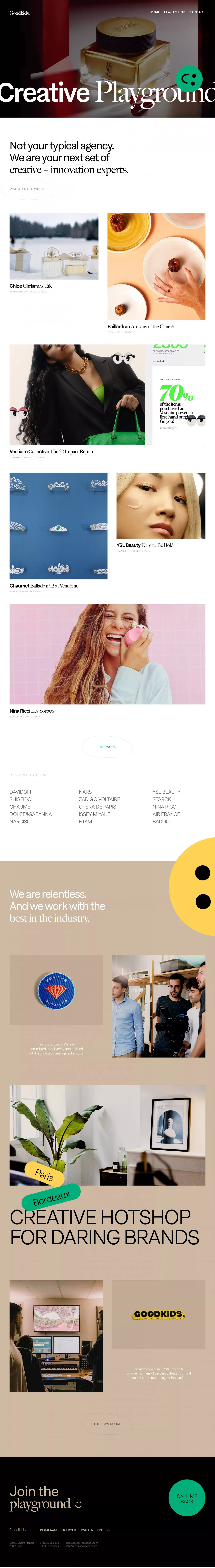 Goodkids | Creative & Innovation Agency - Portfolio design