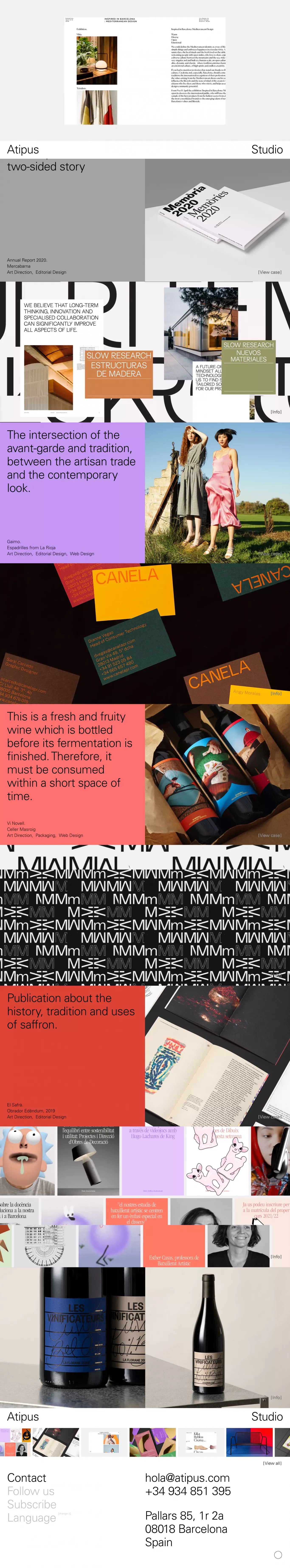 Atipus | Barcelona-based graphic design studio - Portfolio design