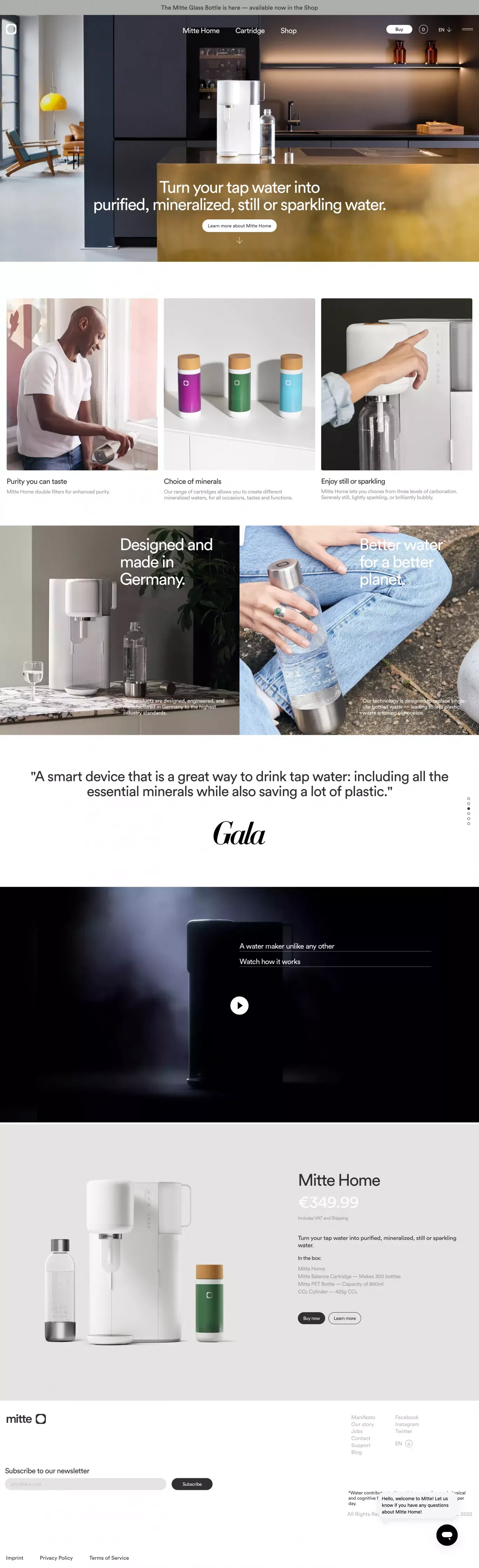 Mitte. Better for you, Better for the planet. - Ecommerce design