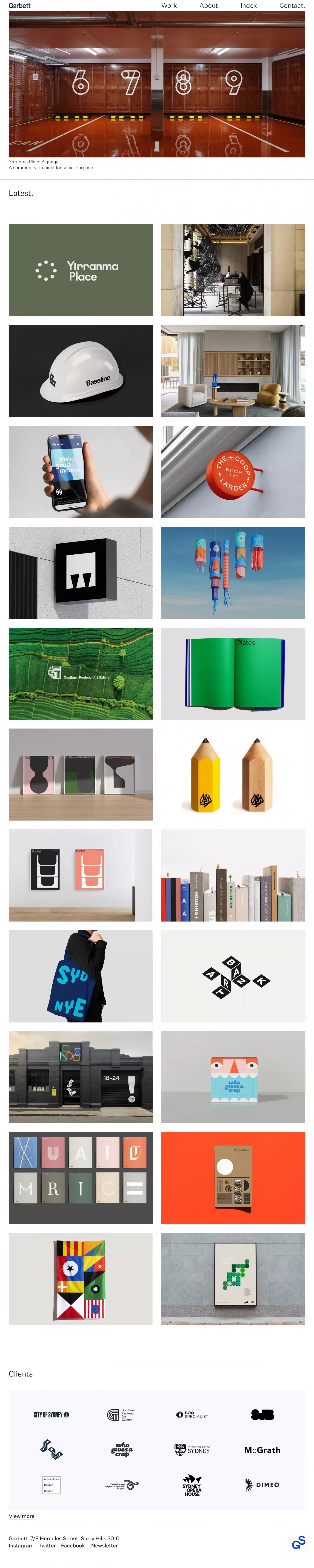 Garbett Design - Portfolio design