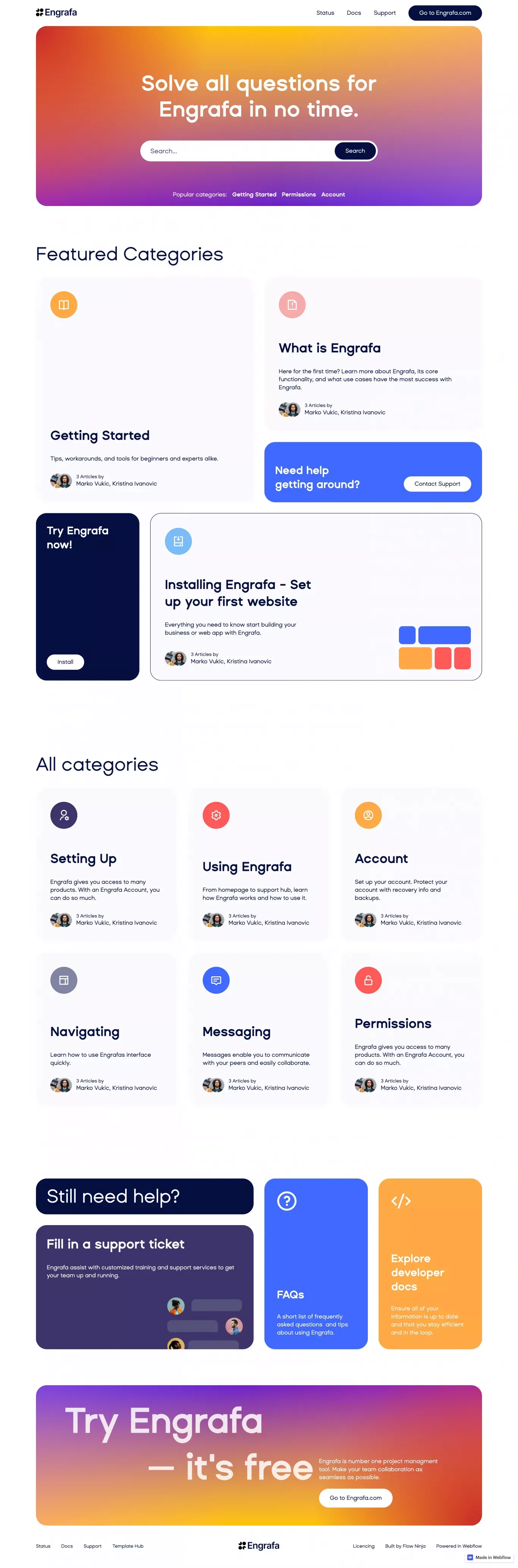 Engrafa - Webflow website template - Template design