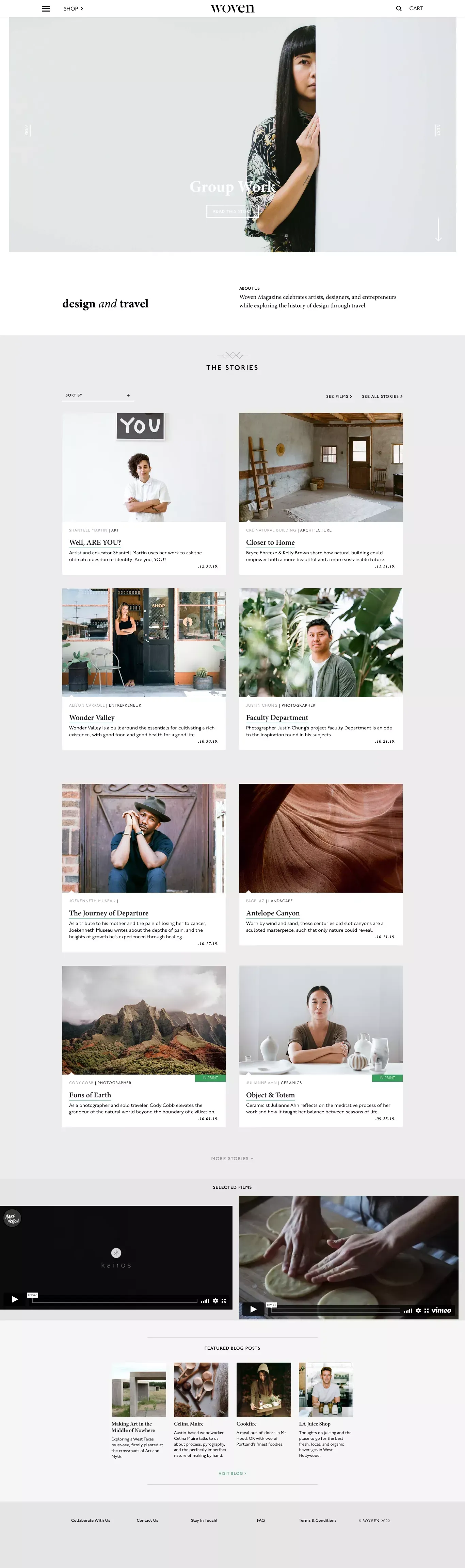 Woven Magazine Home - Woven Magazine - Blog design