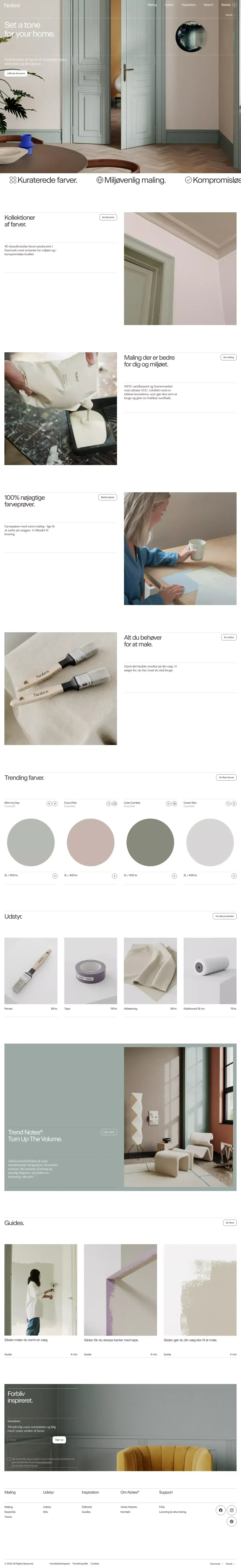 Notes of Colour - Ecommerce design
