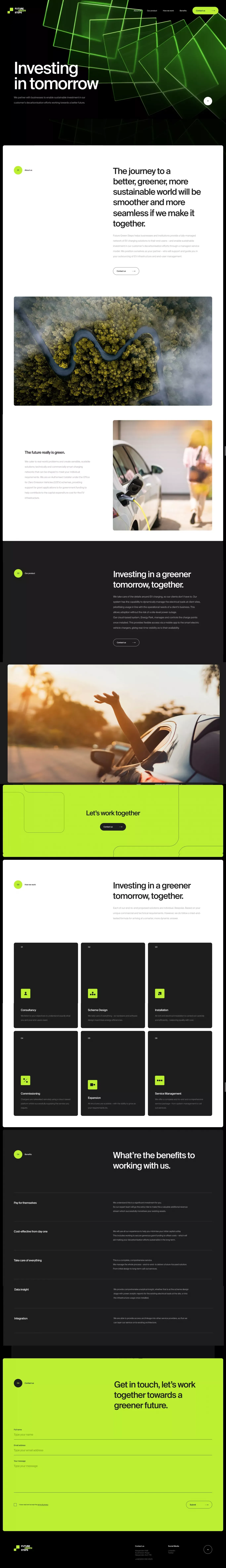 Future Green Steps | Investing in tomorrow - Landing design