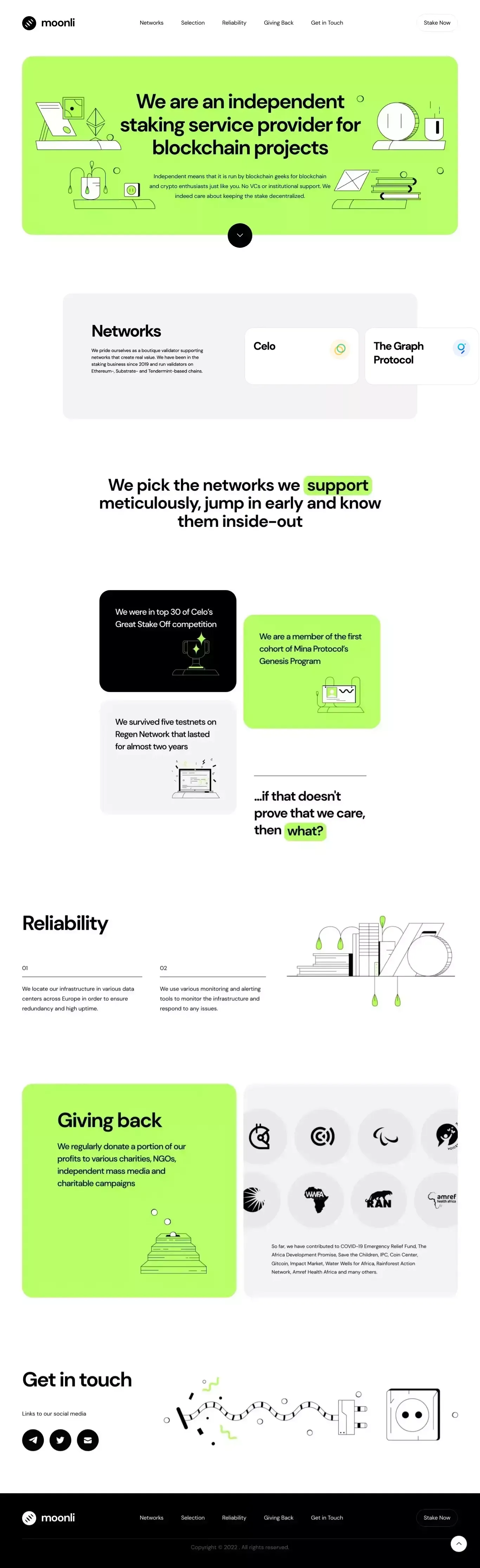 Moonli - Landing design