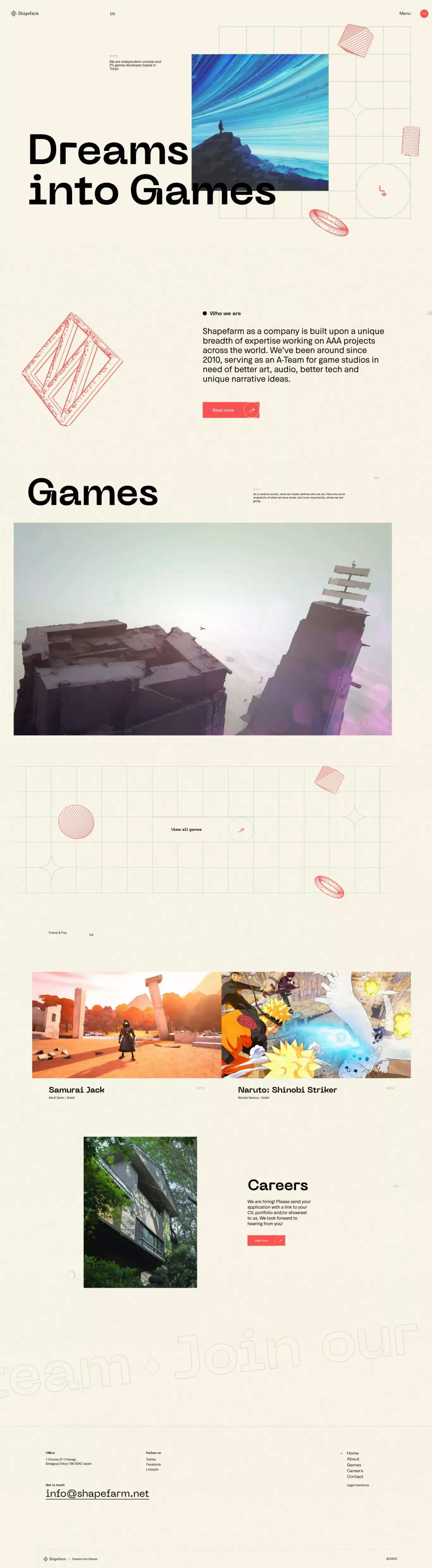 Shapefarm - Portfolio design