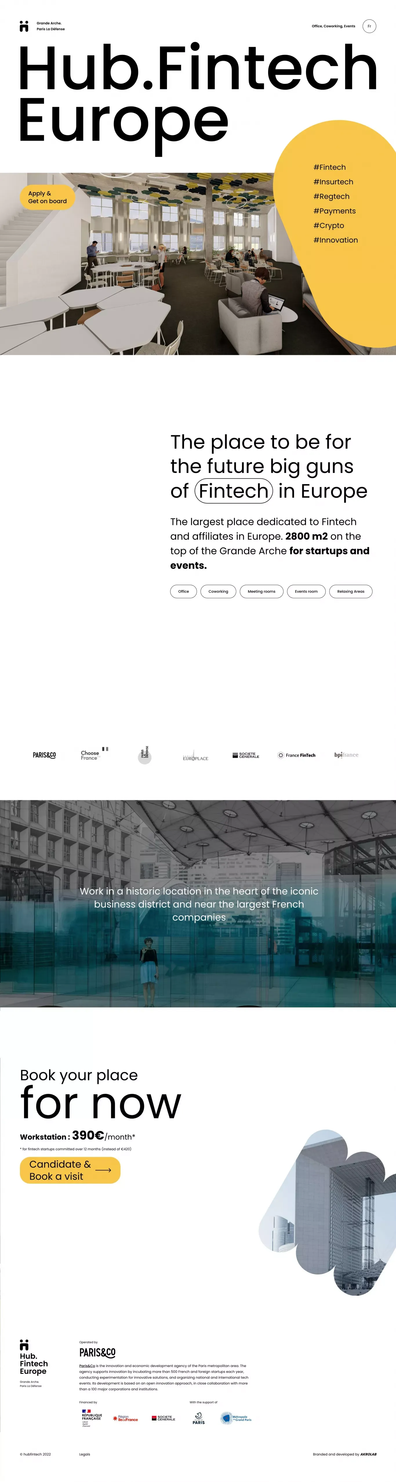 Hub Fintech Europe - Landing design