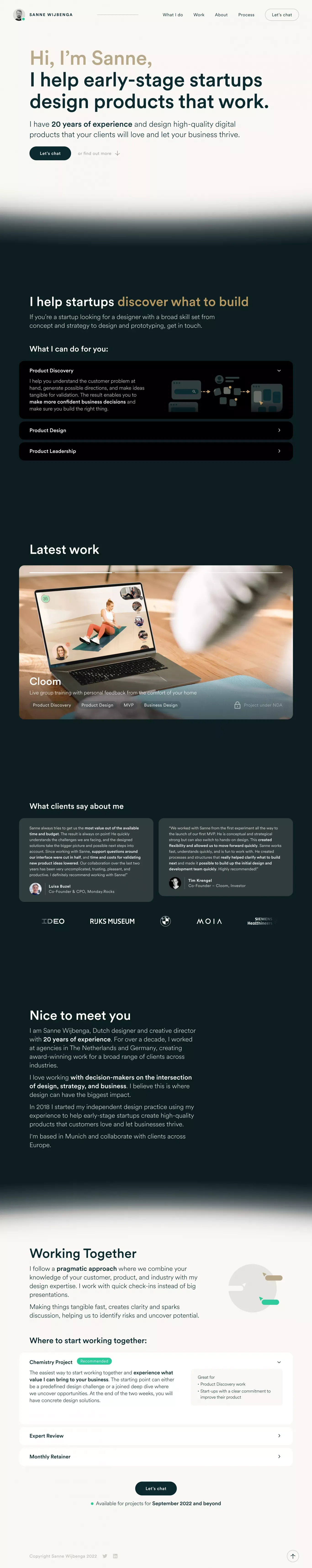Product Design & Discovery for Early-stage Startups – Sanne Wijbenga - Portfolio design