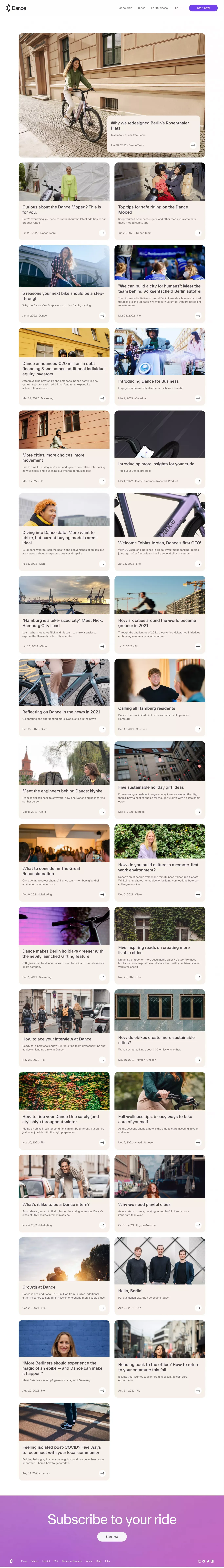 Blog | Dance - Blog design