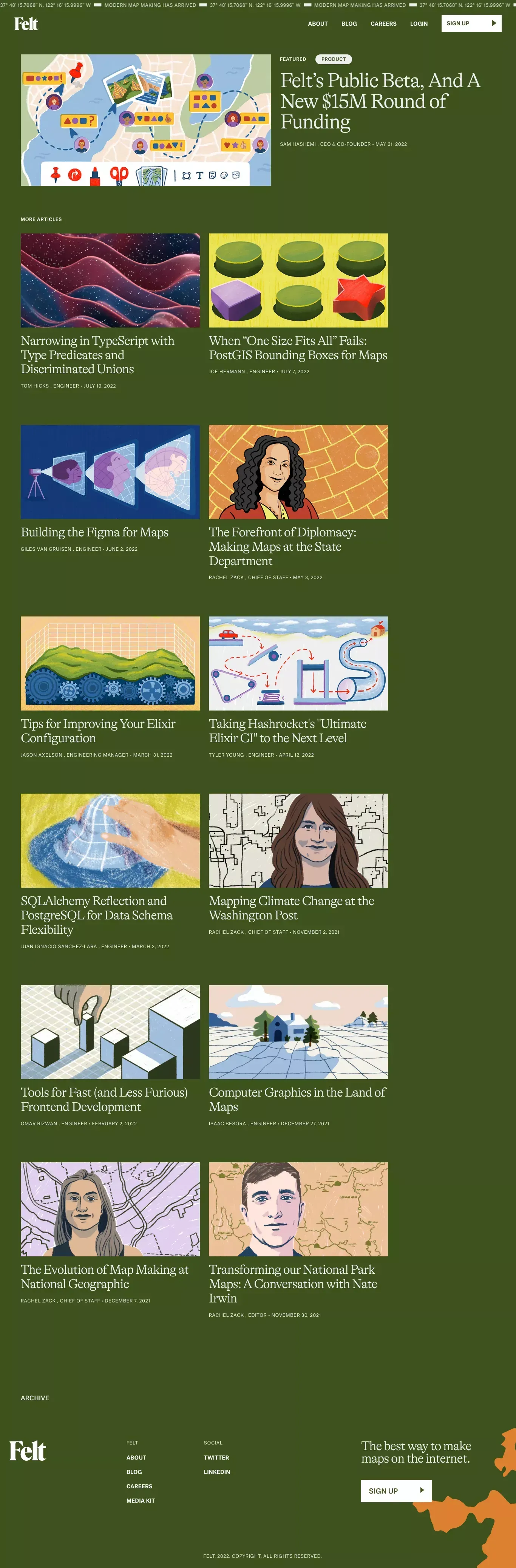 Felt – Blog - Blog design