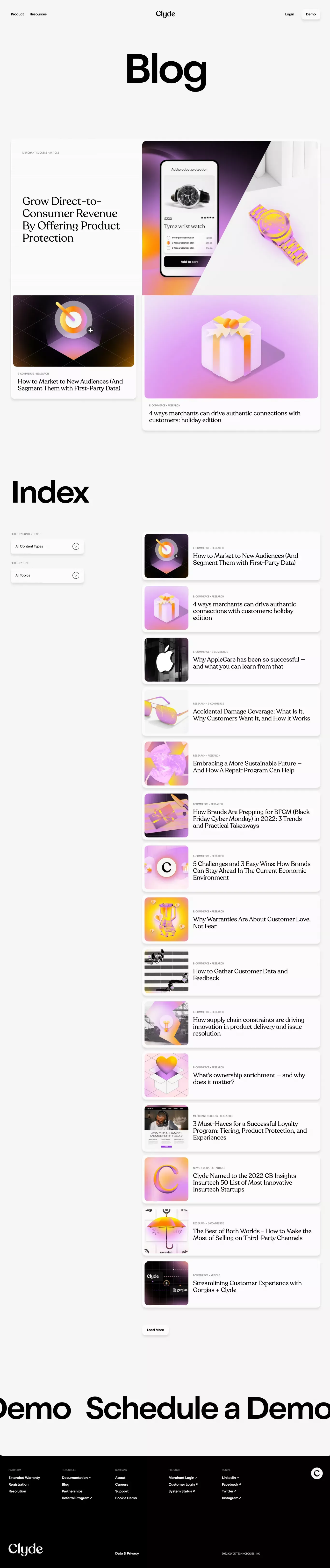 Clyde | Blog - Blog design