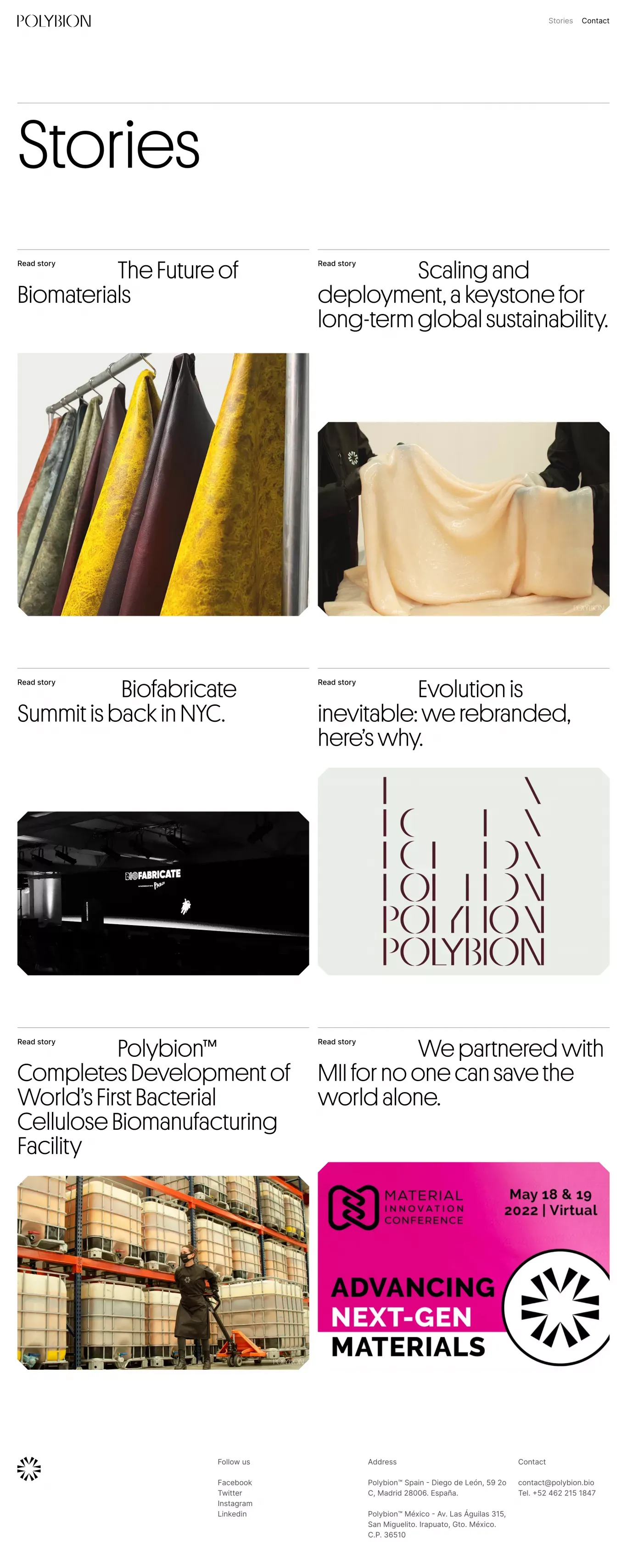 Polybion - Blog design