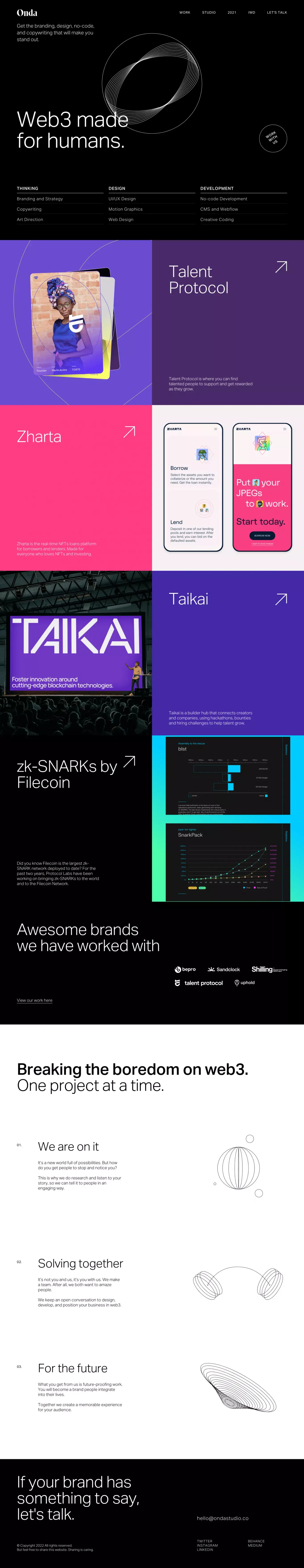 Onda Studio • Digital design that breaks the boredom - Portfolio design