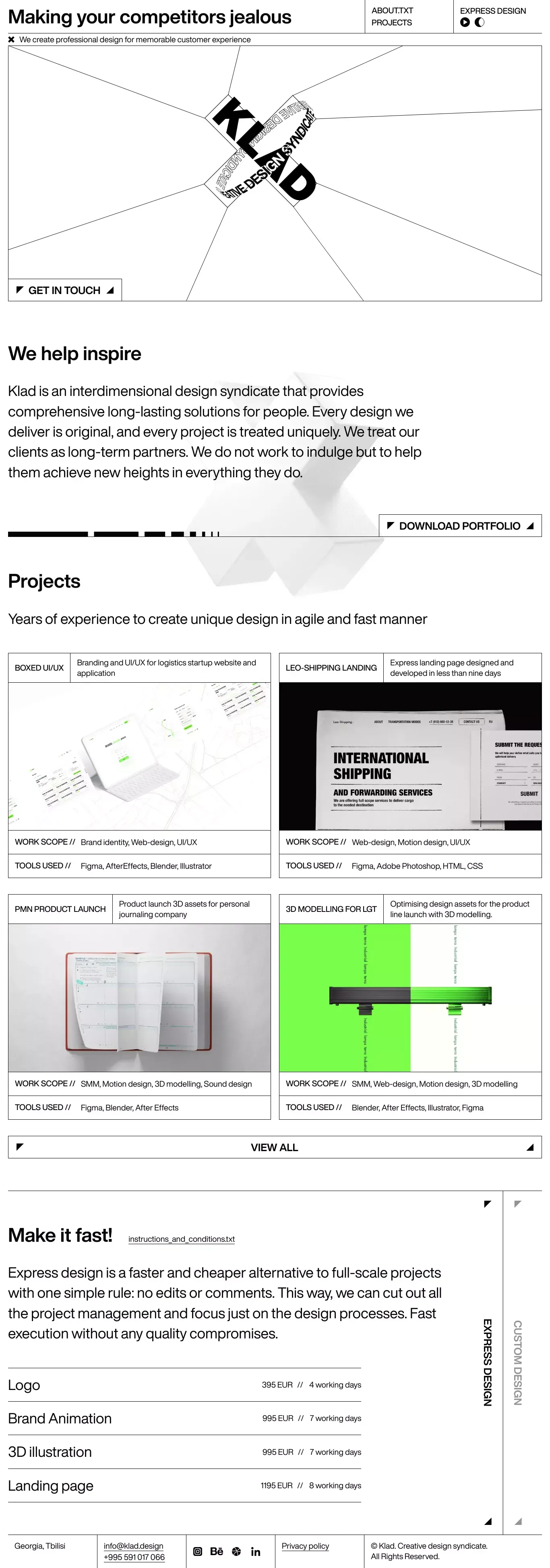 Klad Syndicate - Portfolio design