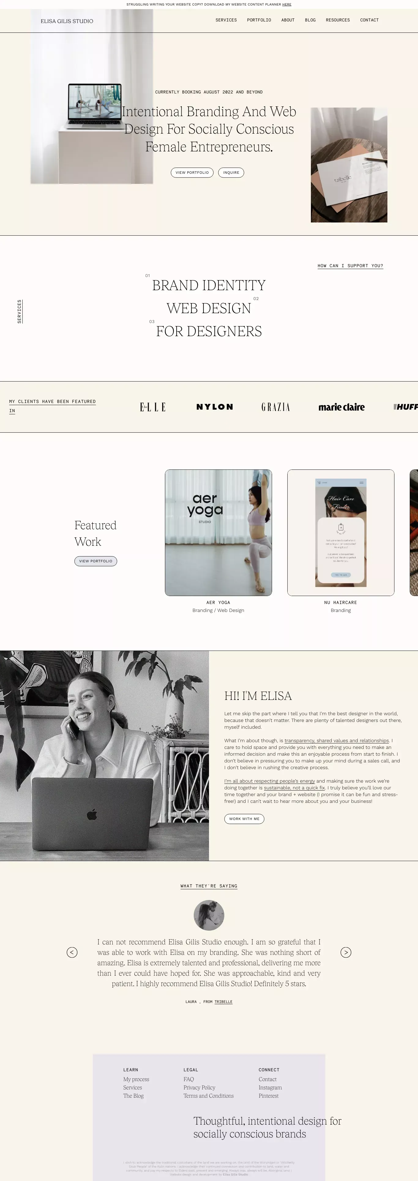 Home | Melbourne Based Graphic and Web Designer | Elisa Gilis Studio - Portfolio design