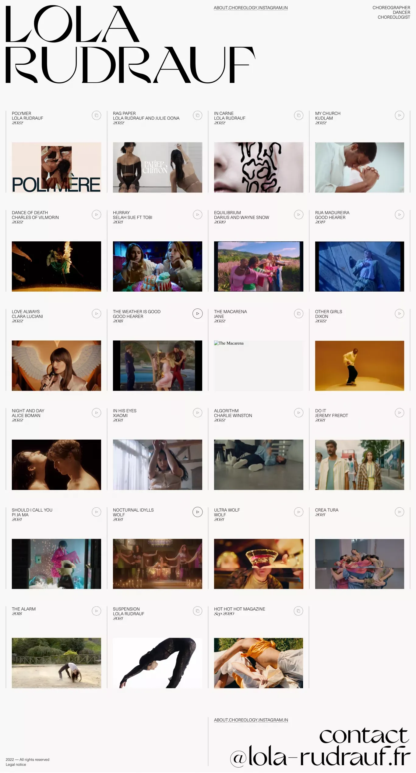 Lola Rudrauf – Accueil - Portfolio design