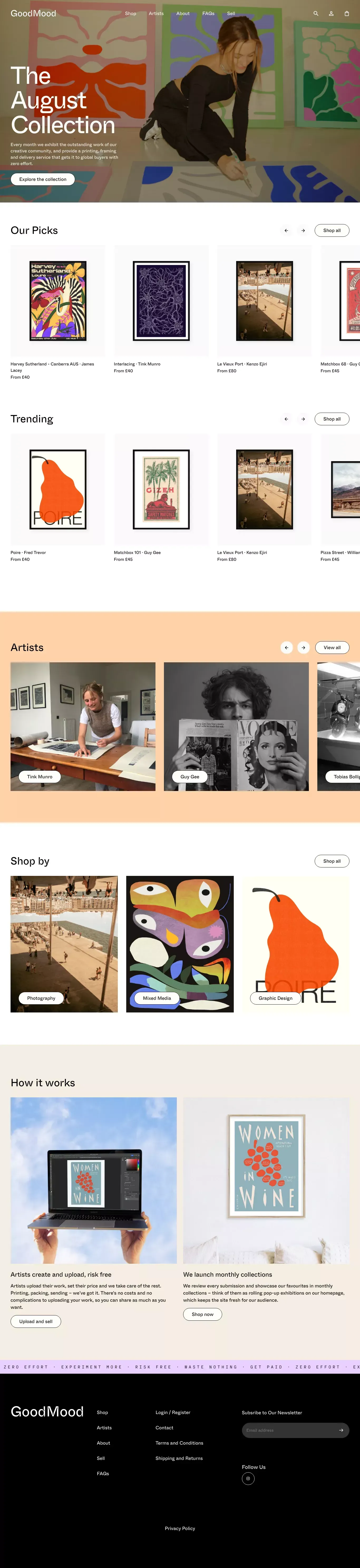 GoodMood - Ecommerce design