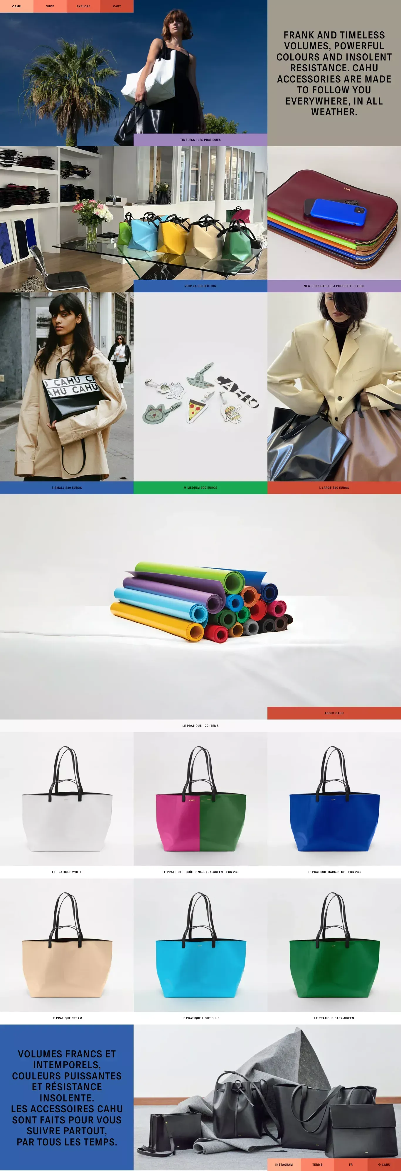 CAHU - Site Officiel - Ecommerce design