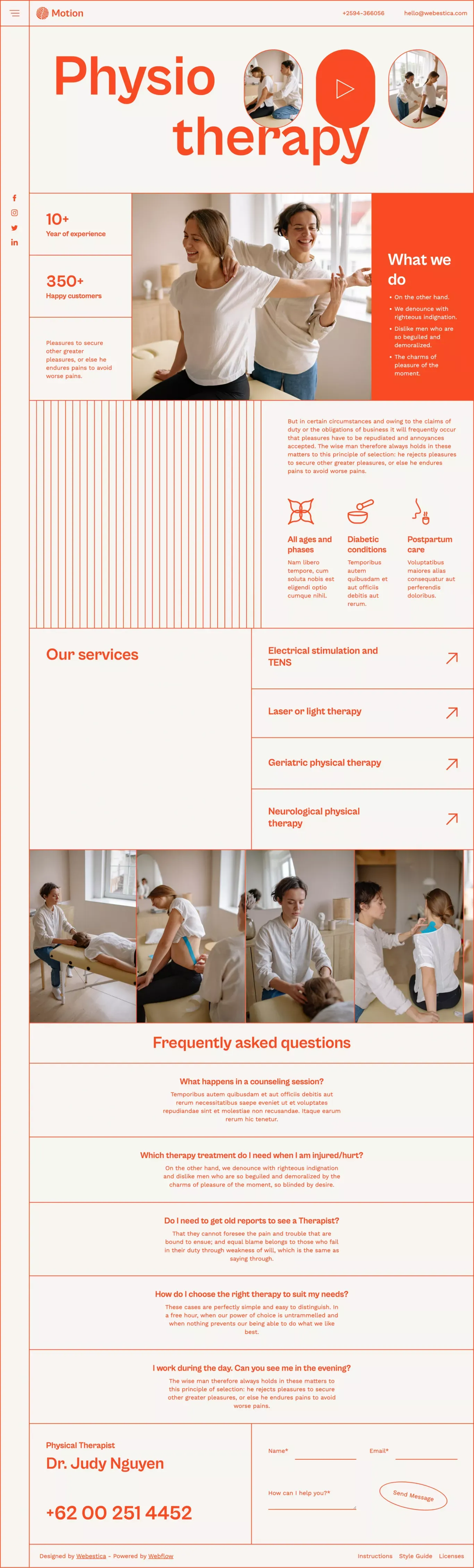 Motion - Therapy Website Template - Template design
