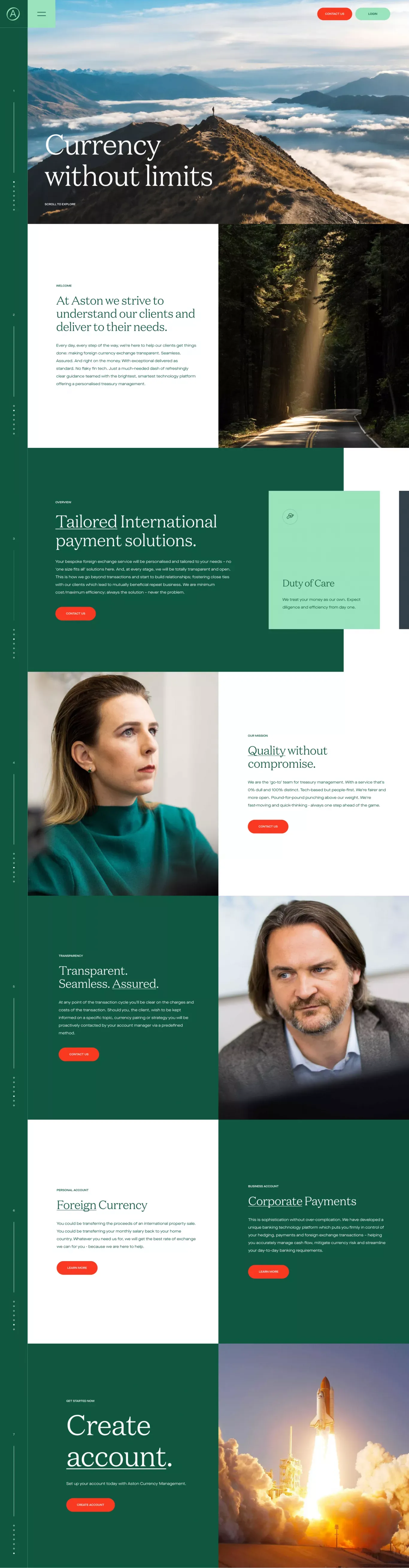 Home | Aston Currency Management - Landing design