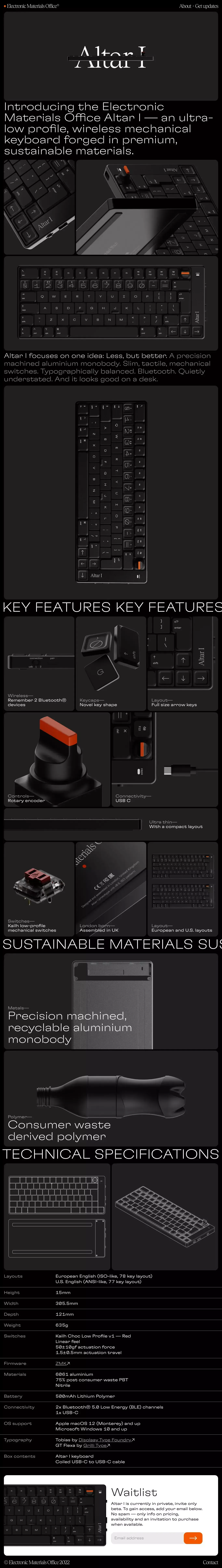 Electronic Materials Office® - Landing design
