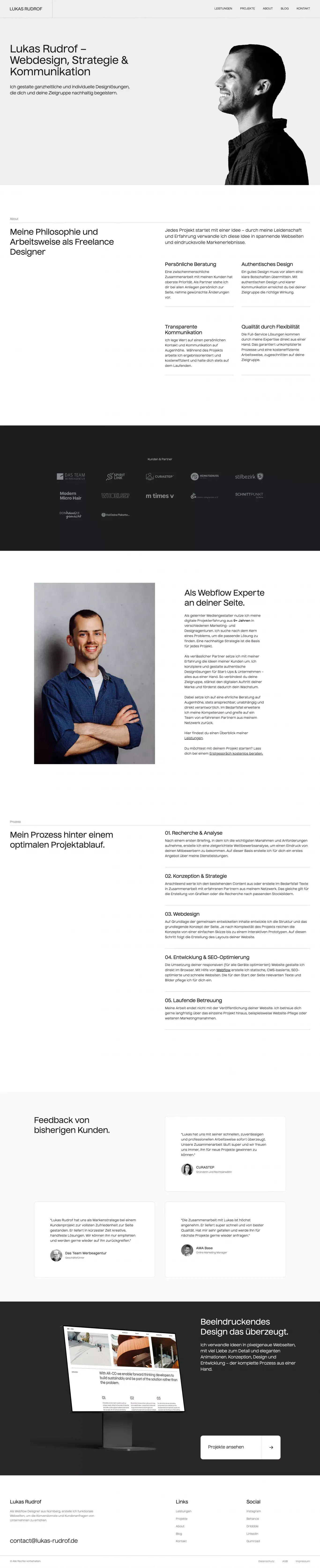 Lukas Rudrof – Webdesign, Strategie & Kommunikation - About Us  design