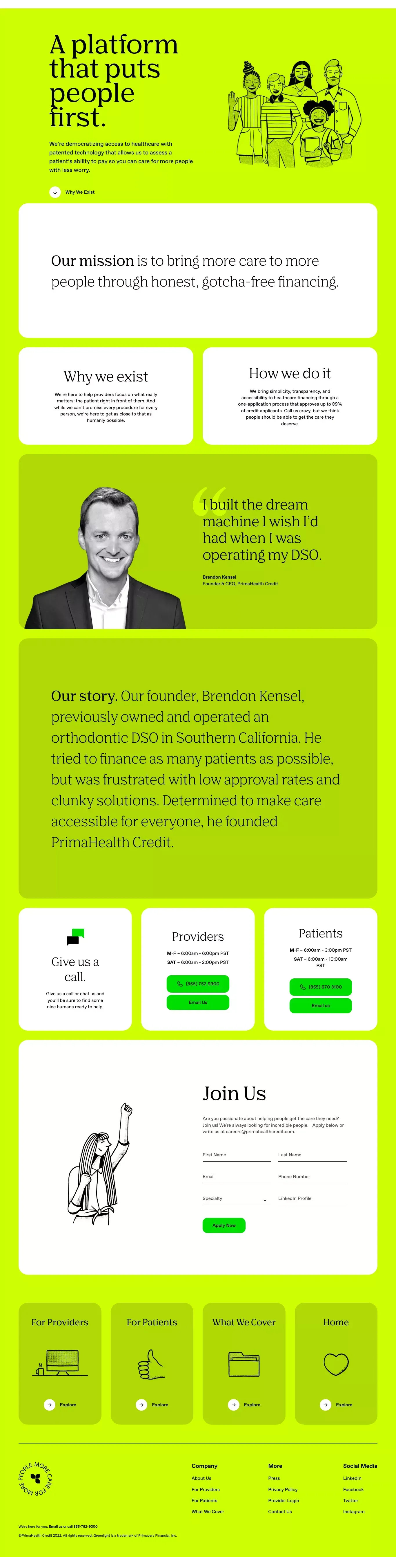 About | PrimaHealth Credit - About Us  design