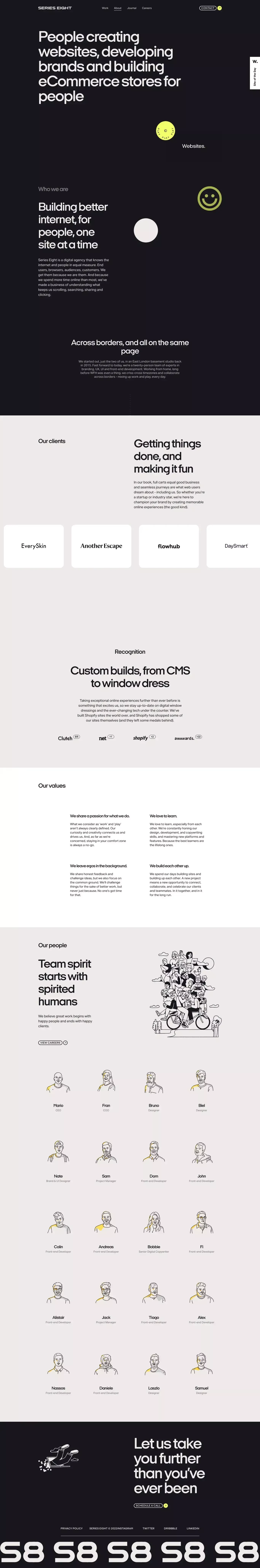 Series Eight - About Us  design