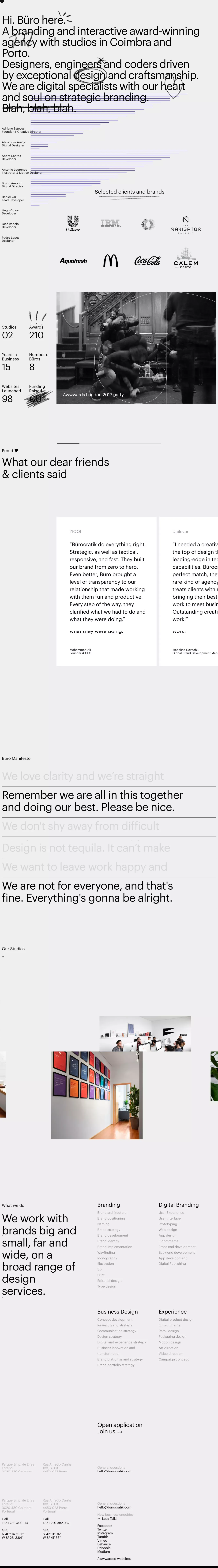 About the Büro - About Us  design