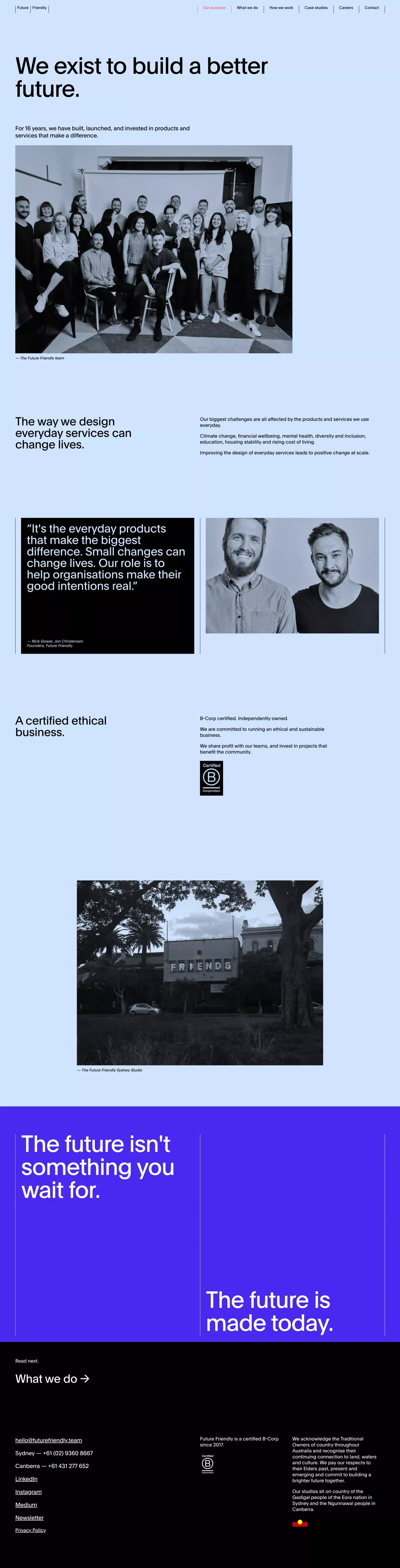 Future Friendly (Formerly Mentally Friendly) - Digital service strategy & product delivery. - About Us  design
