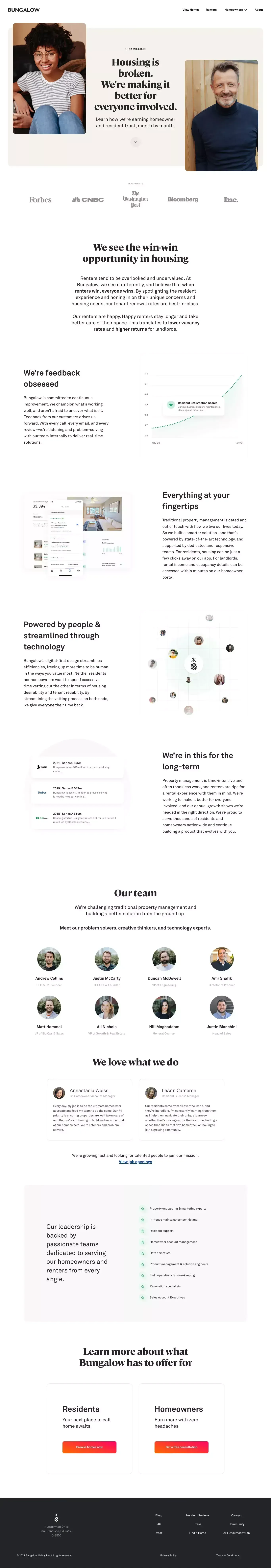 Bungalow - About Us - About Us  design