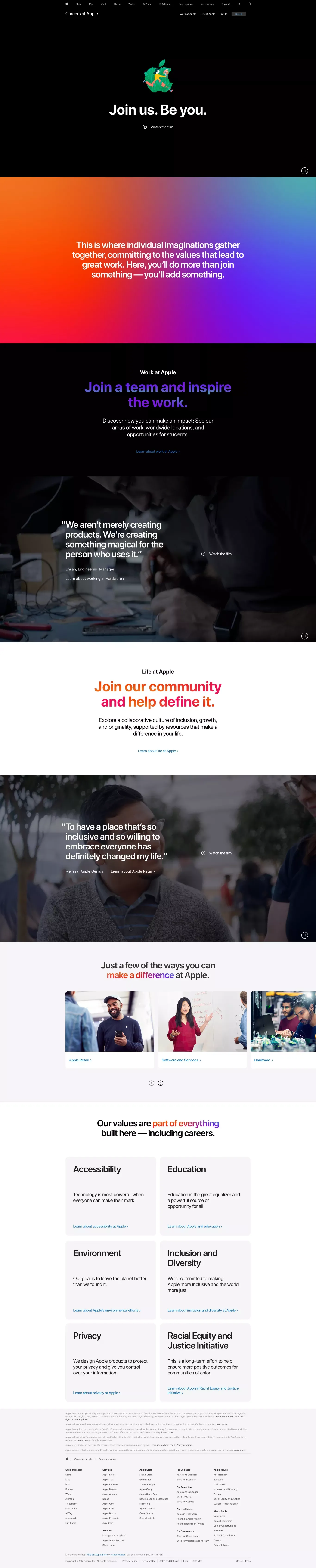 Careers at Apple - About Us  design
