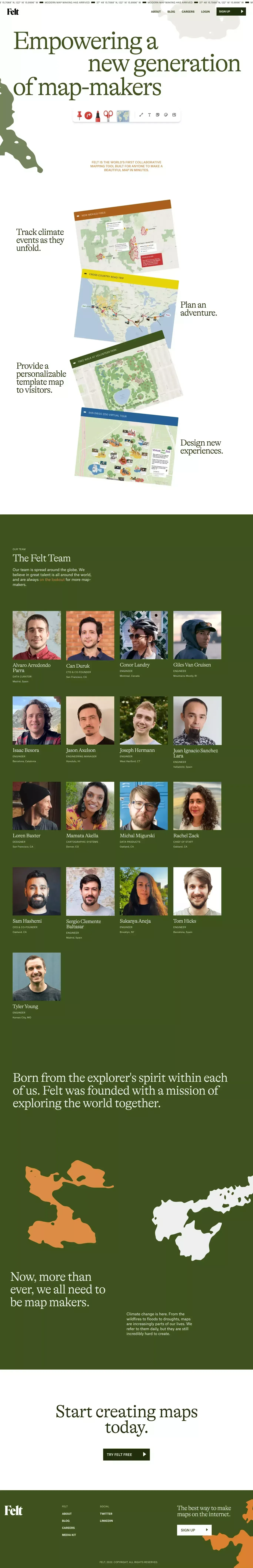 Felt – About - About Us  design