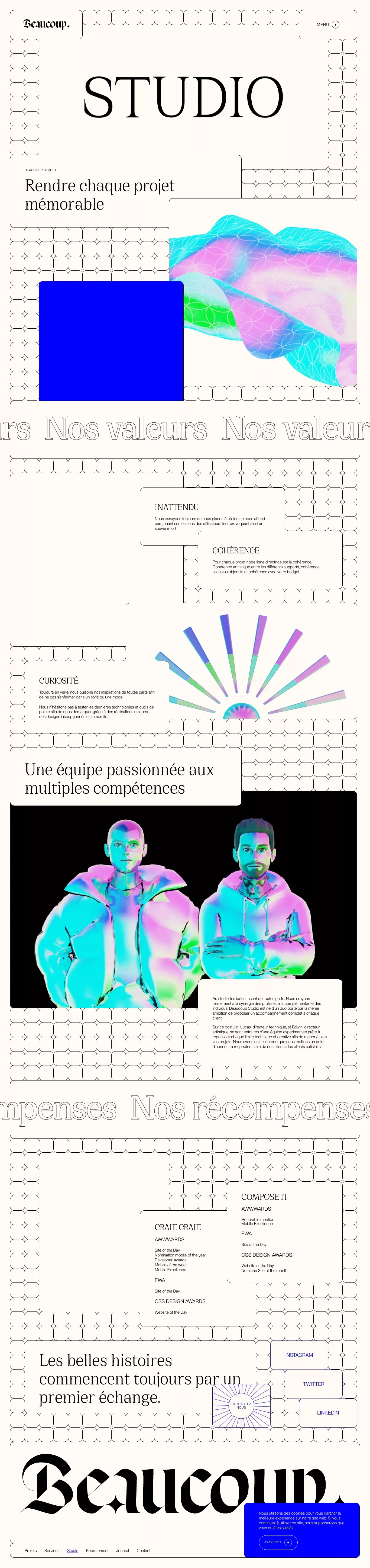 Beaucoup Studio - About Us  design